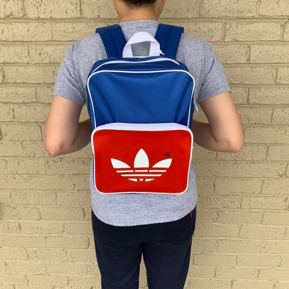 Adidas Originals adicolor Retro Backpack In Blue - Picture 6 of 8
